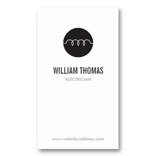 Modern Electrician Logo Business Card Business