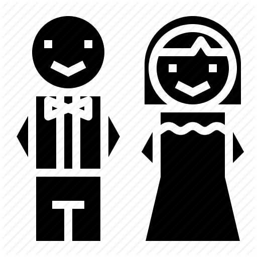 Bride, Couple, Groom, Love, Romantic, Wedding Icon