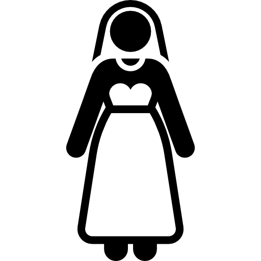 Bride, Romantic, Groom, Wedding Couple, People Icon