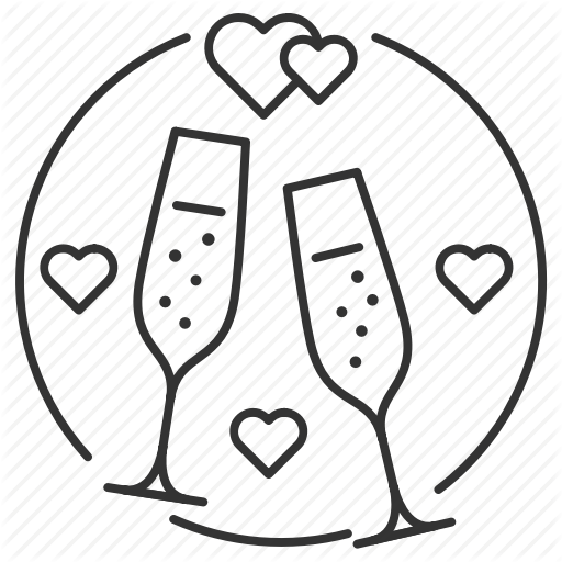 Champagne, Glasses, Marriage, Reception, Toast, Wedding Icon