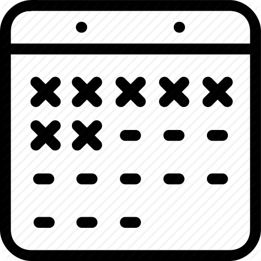 Calendar, Days, Trial, Week Icon