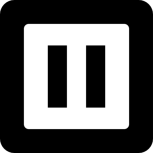 Pause Square Button Icons Free Download