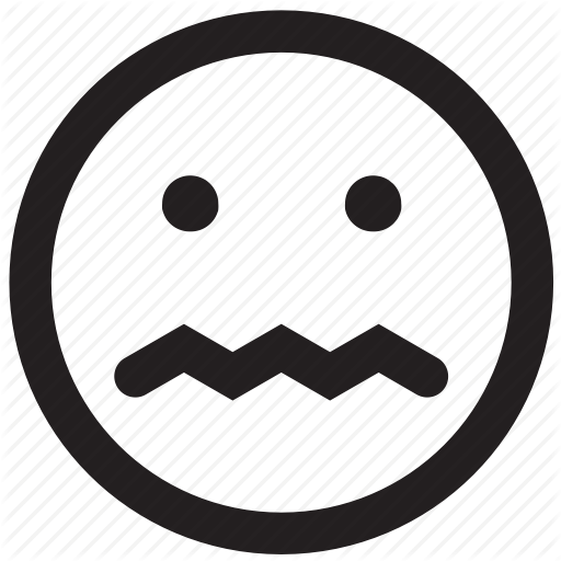 Confused, Emoticon, Insecure, Outlines, Strange, Weird Icon