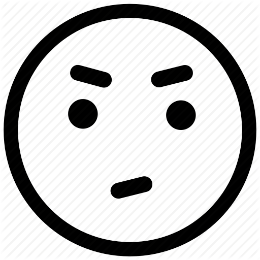 Angry, Emoji, Expression, Face, Facial, Thinking, Weird Icon