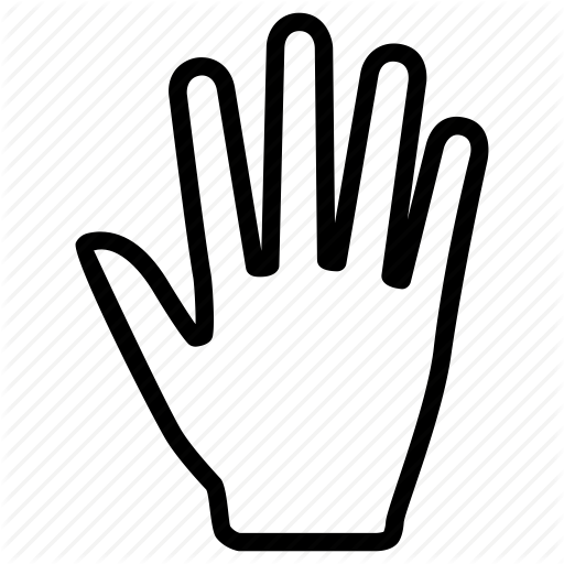 Back, Fingers, Five, Gesture, Hand Icon