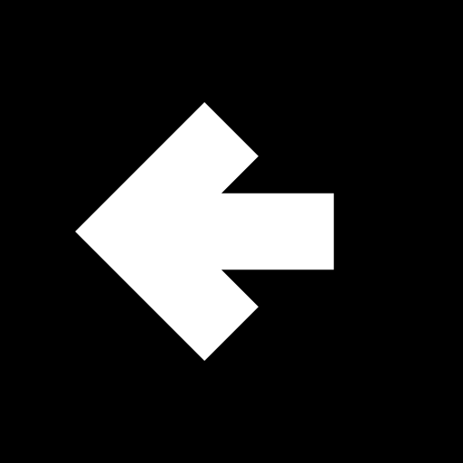 Left Back Arrow In Filled Square Button