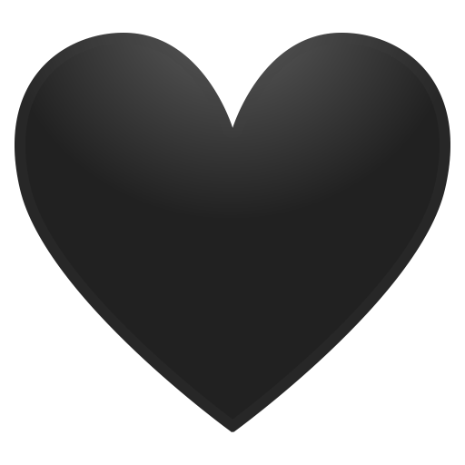 Black Heart Icon Noto Emoji People Family Love Iconset Google