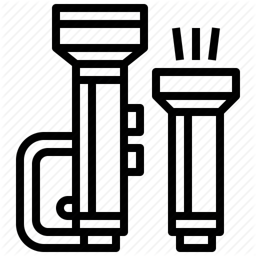 Camping, Flashlight, Illumination, Light, Miscellaneous Icon