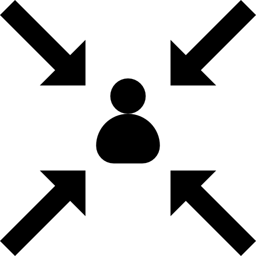 Arrows, User, Target, Marketing Icon