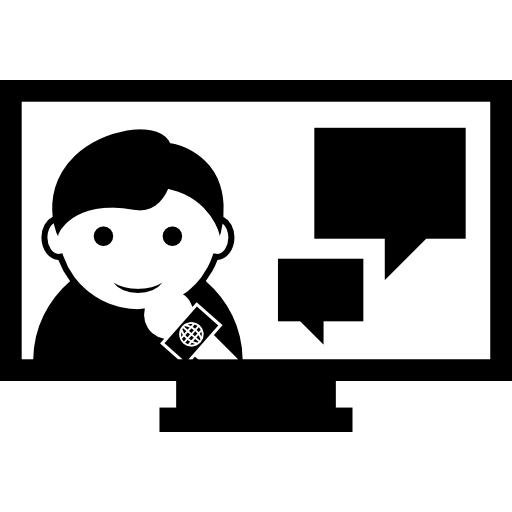 Chat On Computer Screen Monitor Icons Free Download