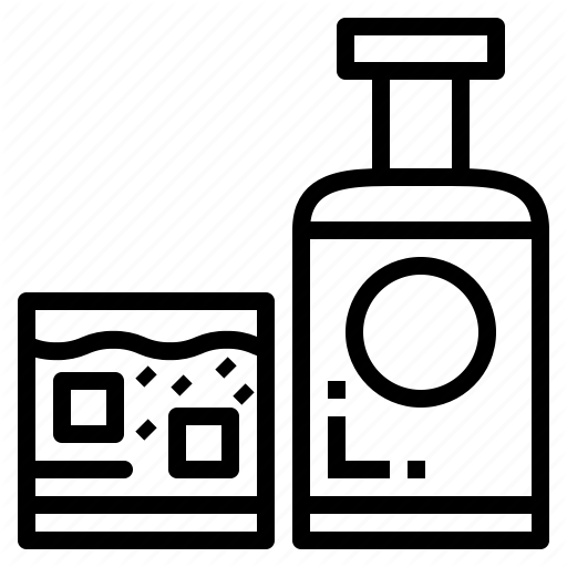 Alcohol, Bottle, Drink, Whiskey Icon