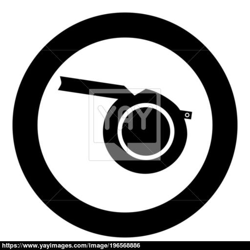 Whistle Icon Black Color In Circle Vector