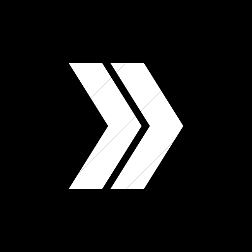 Flat Square White On Black Classic Arrows Double