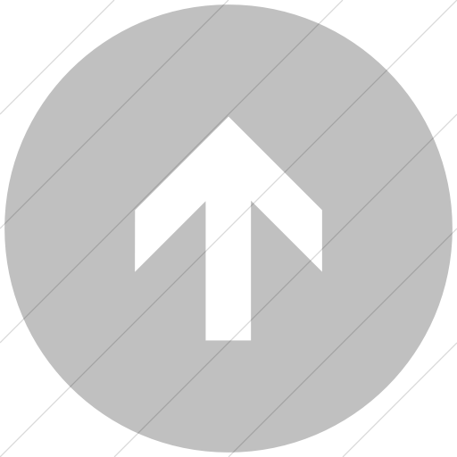 Flat Circle White On Silver Aiga Up Arrow Icon
