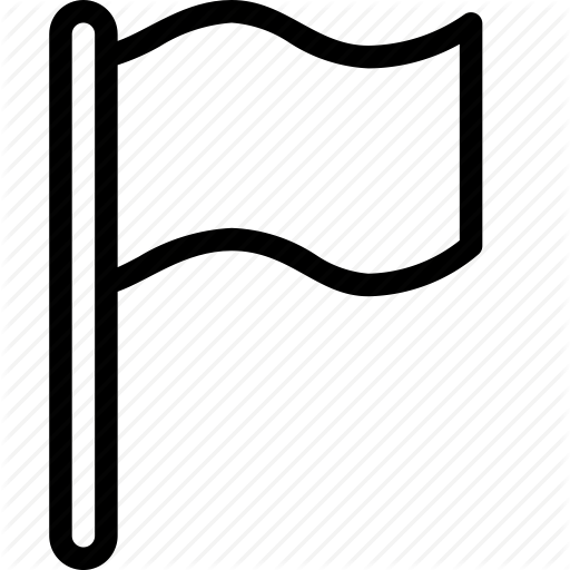 Flag, Sport, White Icon