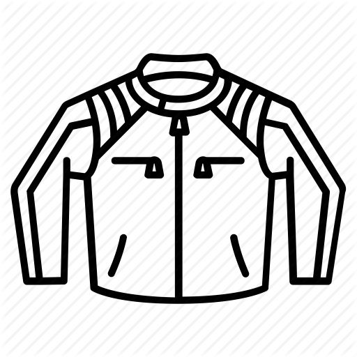 Biker, Jacket, Leather, Motorcycle, Sport, Wear, Zip Icon