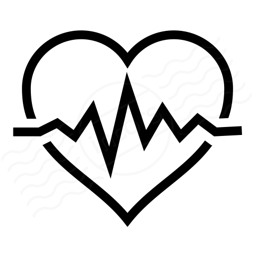 Heartbeat Line Clipart Black And White Png