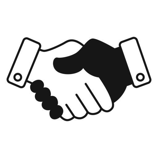 Handshake Black And White Icon