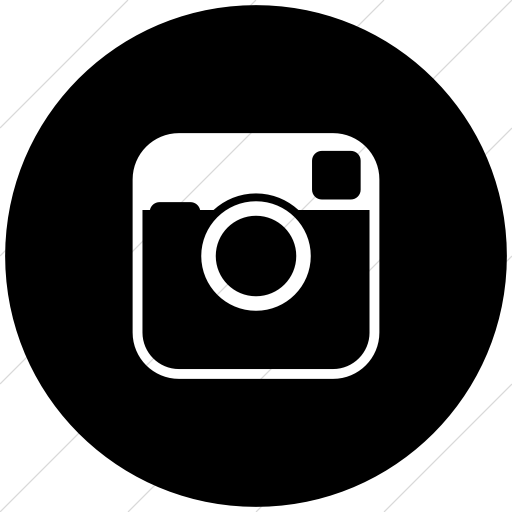 Flat Circle White On Black Raphael Instagram Icon