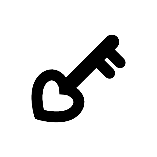 Heart Shaped Key Icon Download Free Icons