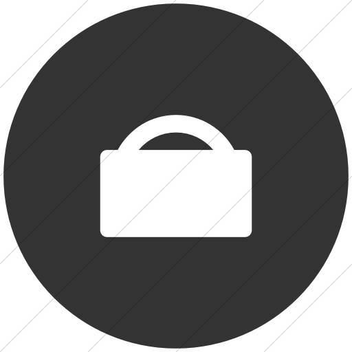 Flat Circle White On Dark Gray Foundation Shopping