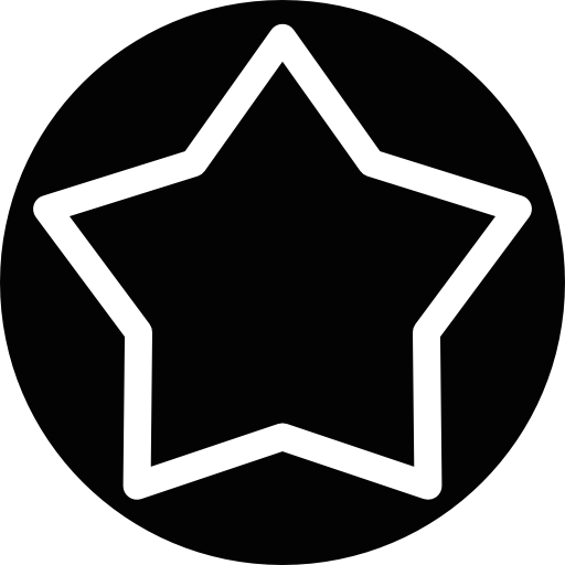 White Star Inside A Circle