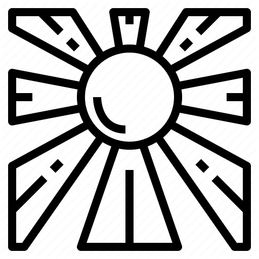 Japan, Oriental, Sun Icon