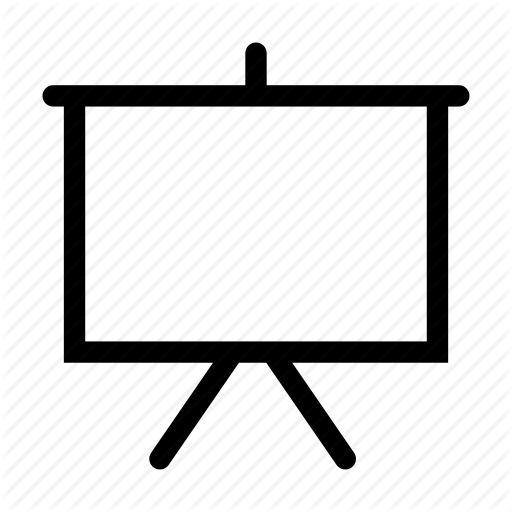 Board, Cinema, Projection, Projector, Screen, Whiteboard Icon