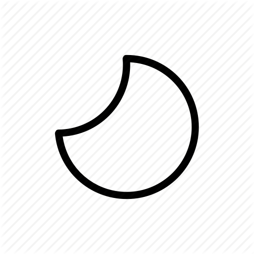 Half Moon, Moon, Weather, Widget Icon