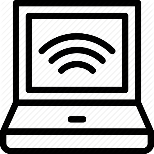 Internet, Laptop, Wifi, Wifi Signals, Wireless Icon