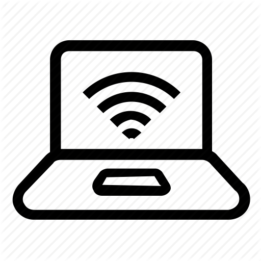 Laptop, Network, Wifi Icon