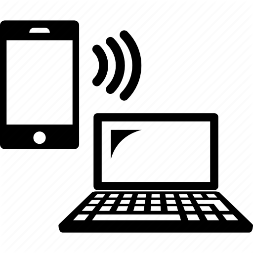 Laptop, Share, Sharing, Smartphone, Wifi, Zone Icon