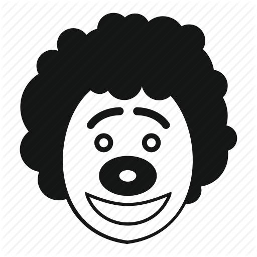 Carnival, Circus, Clown, Face, Fun, Head, Wig Icon