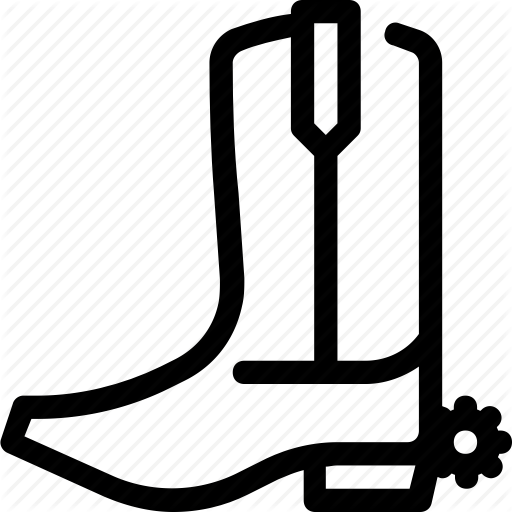 Boot, Cowboy, Sheriff, Wild West Icon