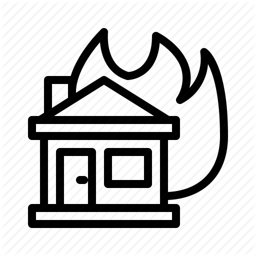 Fire, Firefighters, House, Wildfire Icon