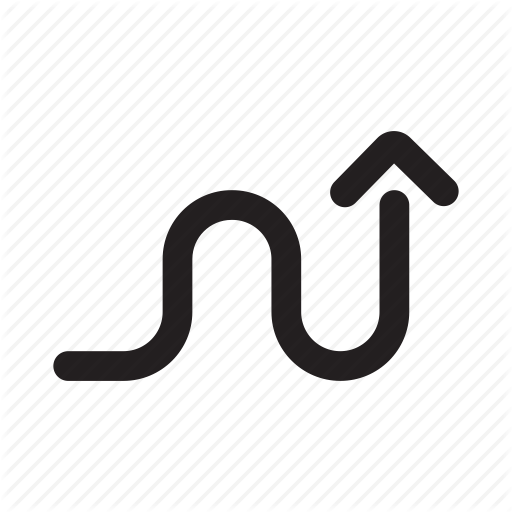 Curve, Curved Arrow, Direction, Graph, Roadsign, Roadway, Winding Icon