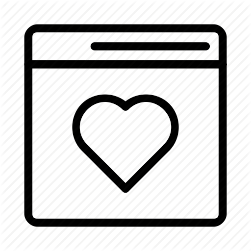 Browser, Heart, Internet, Webpage, Window Icon