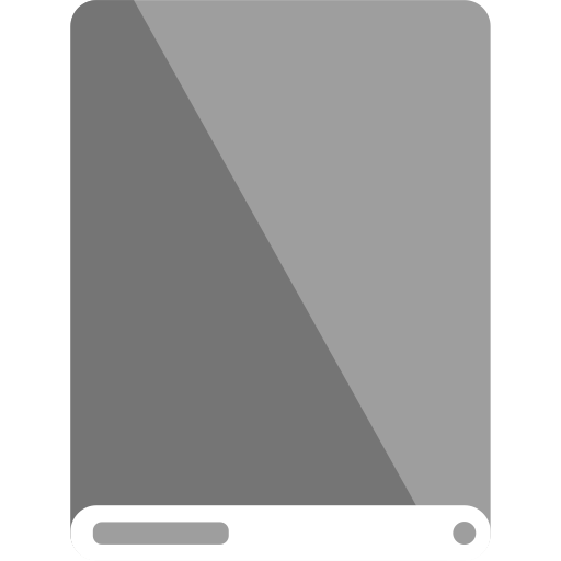 Grey, White, Drive Icon