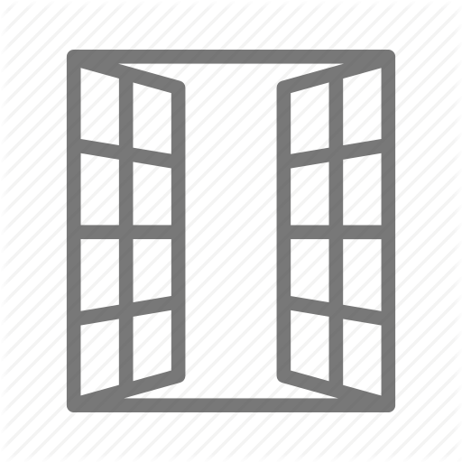 Casement, Frame, French, Glass, Window Icon