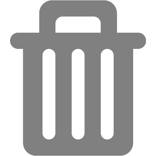Gray Trash Icon