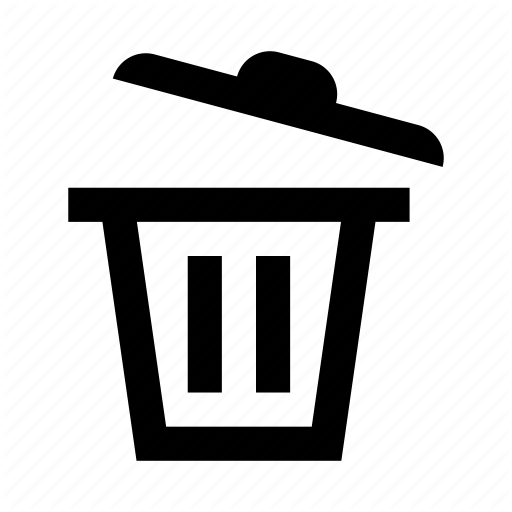 Bin, Can, Garbage, Open, Trash Icon