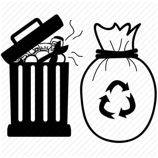 Bin, Dirty, Full, Garbage, Recycle, Remove, Trashcan Icon