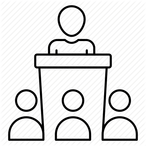 Lecture, Meeting, Speaker, Speech, Training Icon