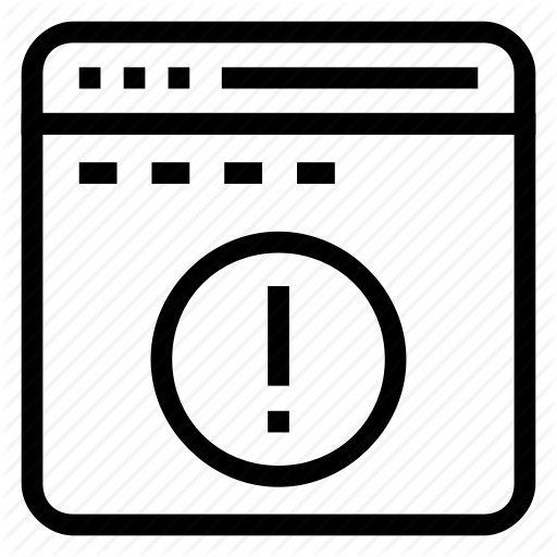 Error, Exclamation, Internet, Online, Webpage Icon