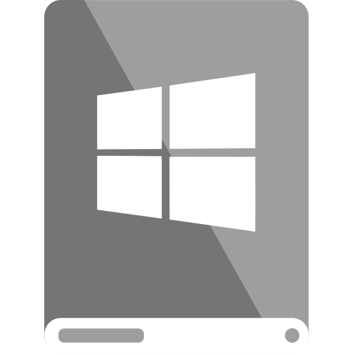 Drive, Grey, White, Windows Icon
