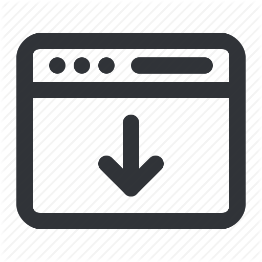 Arrow, Browser, Down, Download, Interface, Window Icon