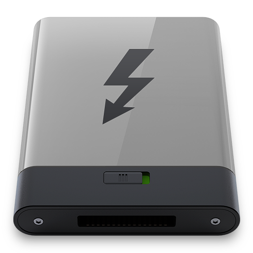 Grey Thunderbolt B Icon