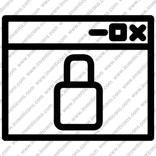Download Application,page,site,web,window,lock Icon Inventicons
