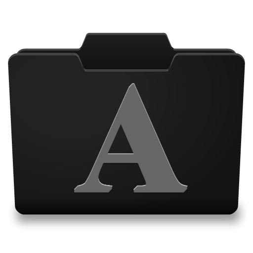 Black Grey Fonts Icon