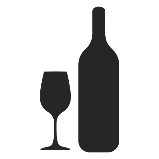 Bottle And Glass Flat Icon